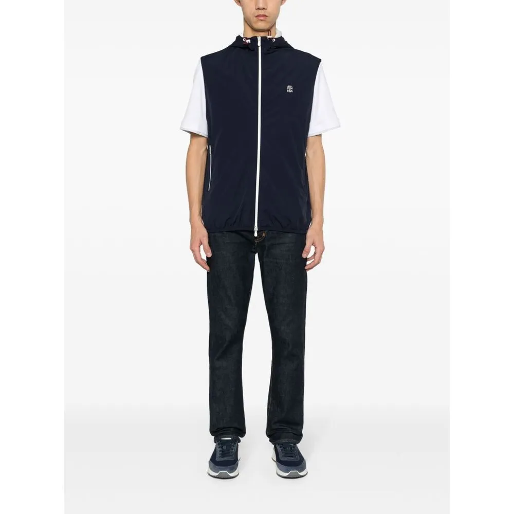 Logo-Embroidered Hooded Gilet