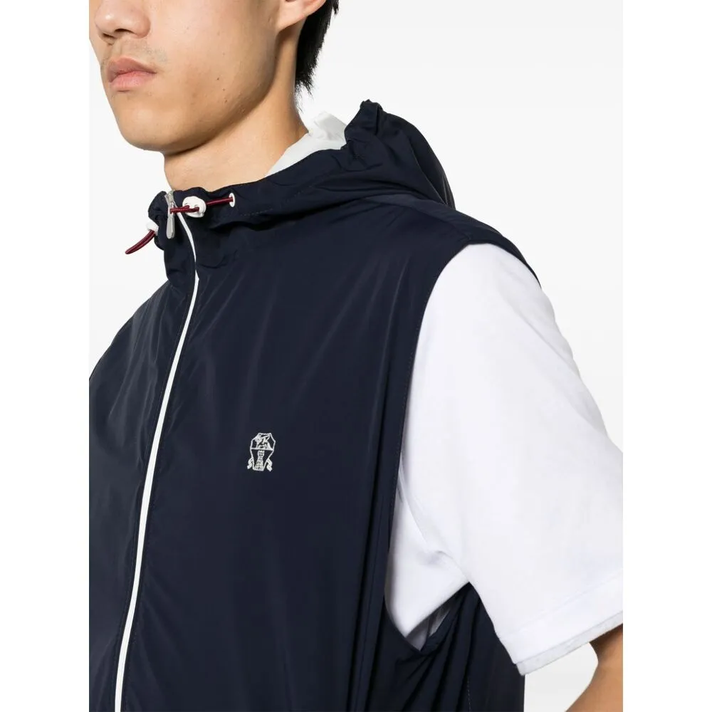 Logo-Embroidered Hooded Gilet