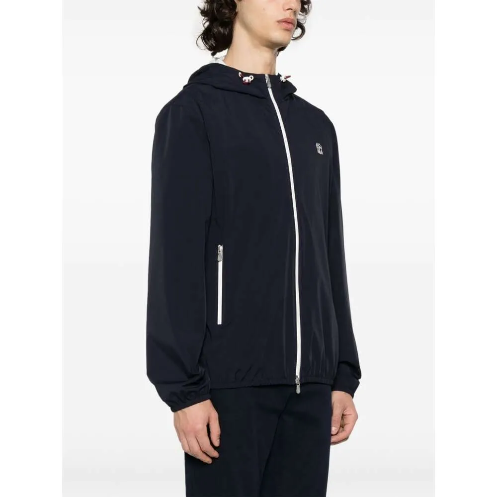 Logo-Embroidered Zipped Hooded Windbreaker