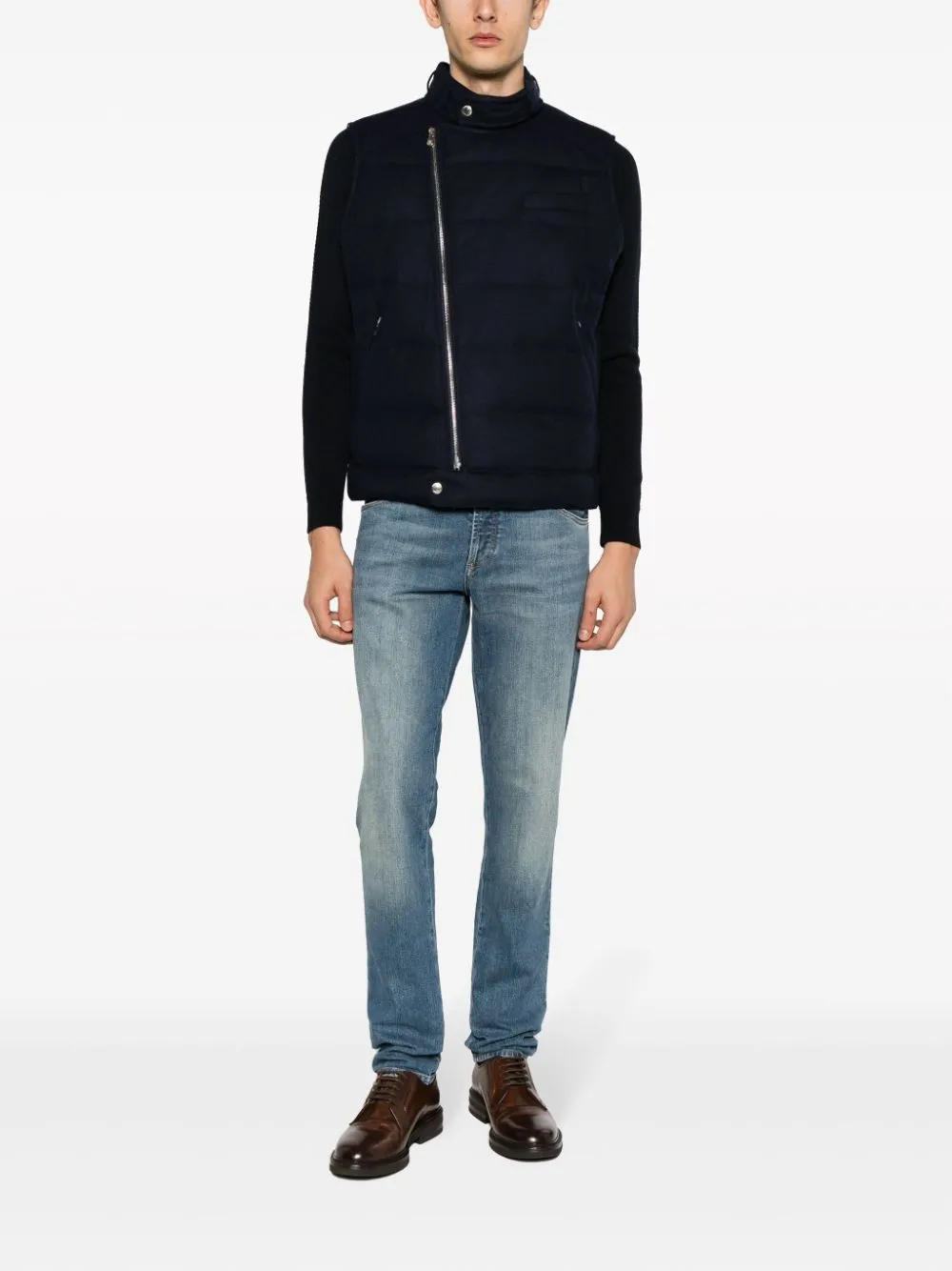 Straight Hem Padded Gilet