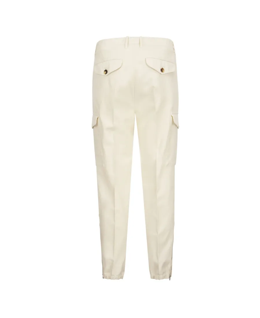 Pleat Detailed Tapered Cargo Pants