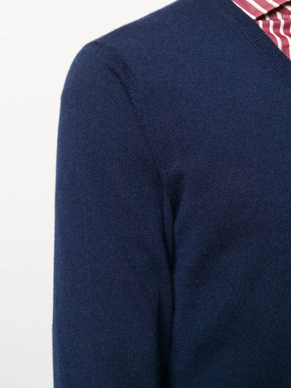 Plain V-Neck Jumper
