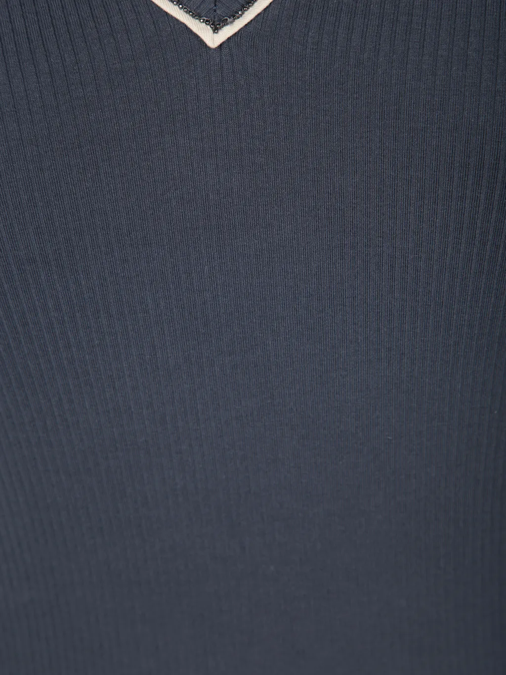 Monili-Detailed Ribbed T-Shirt