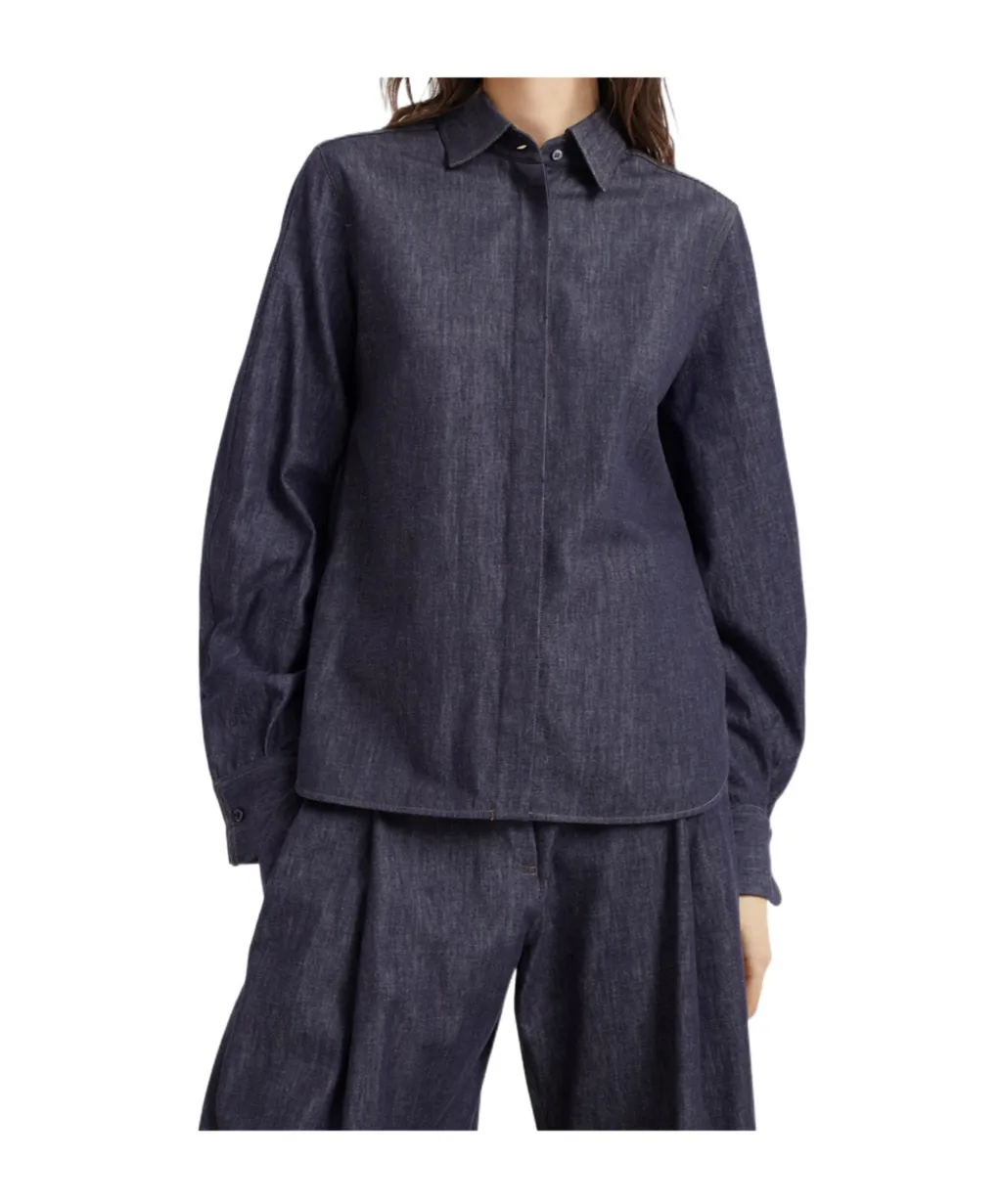 Embellished Long Sleeved Denim Shirt