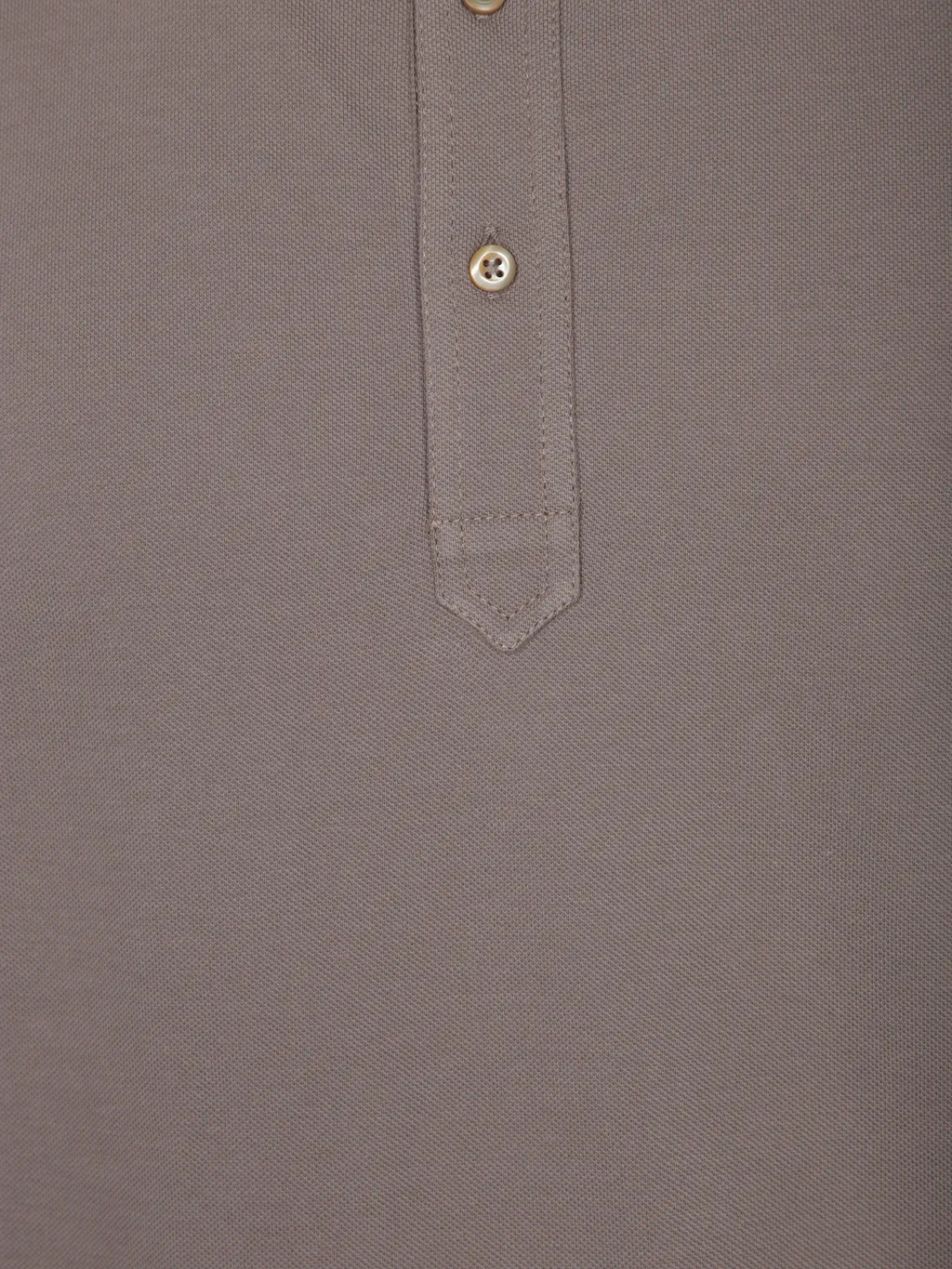 Faux-Layering Piqué Shirt-Style Collar Polo Shirt