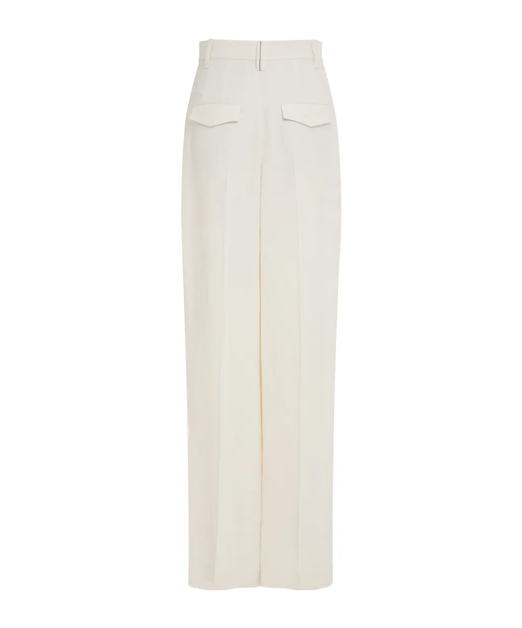 Linen Wide-Leg Trousers
