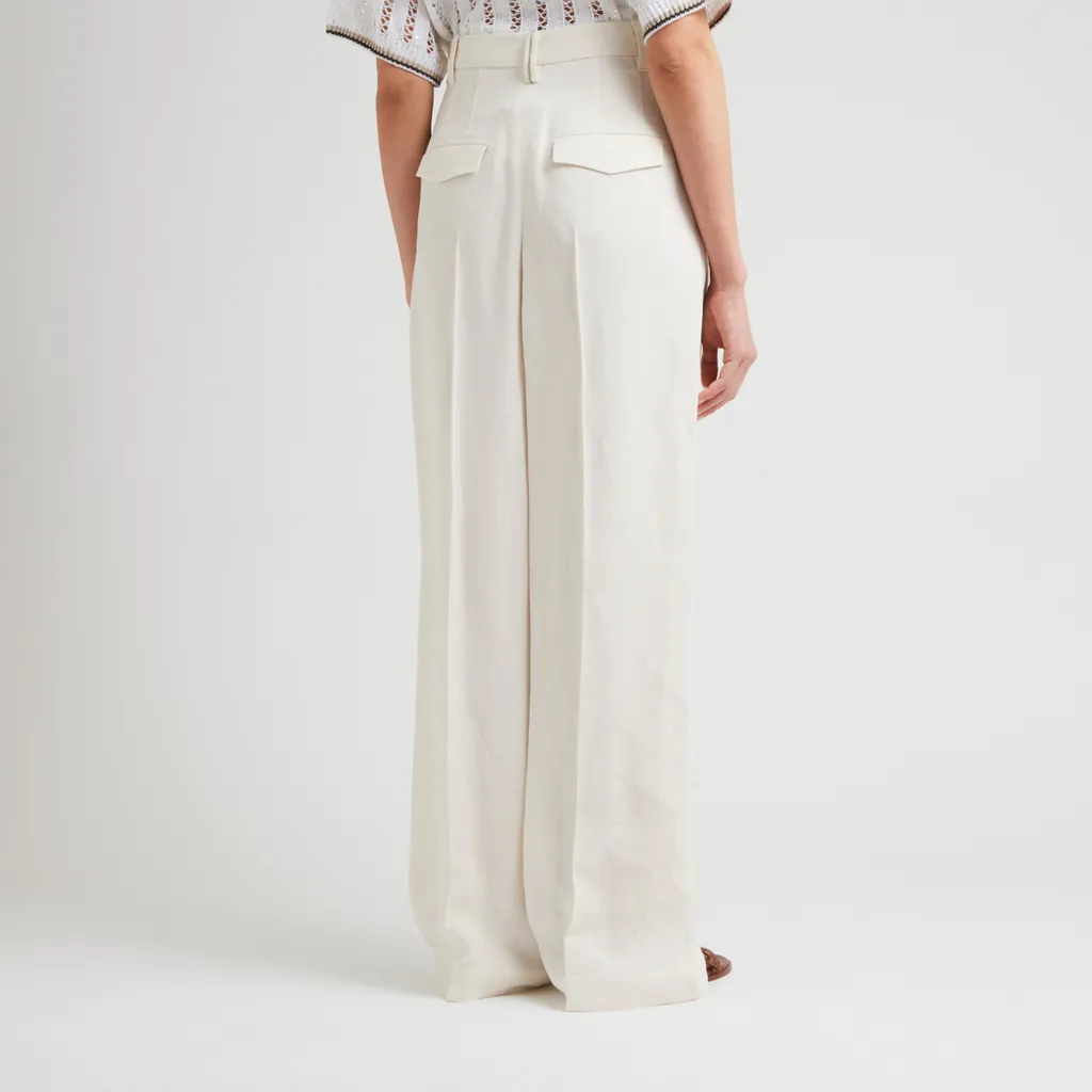 Linen Wide-Leg Trousers