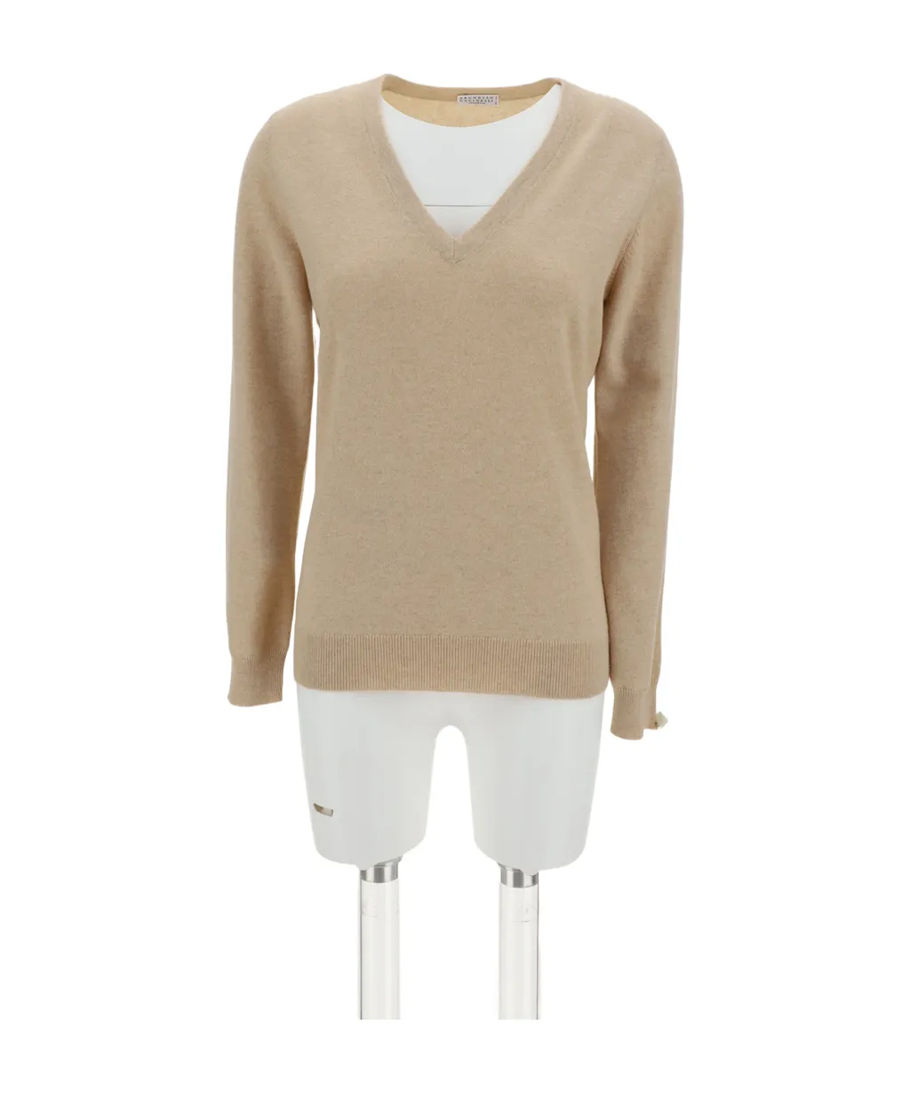 V-Neck Knitted Jumper