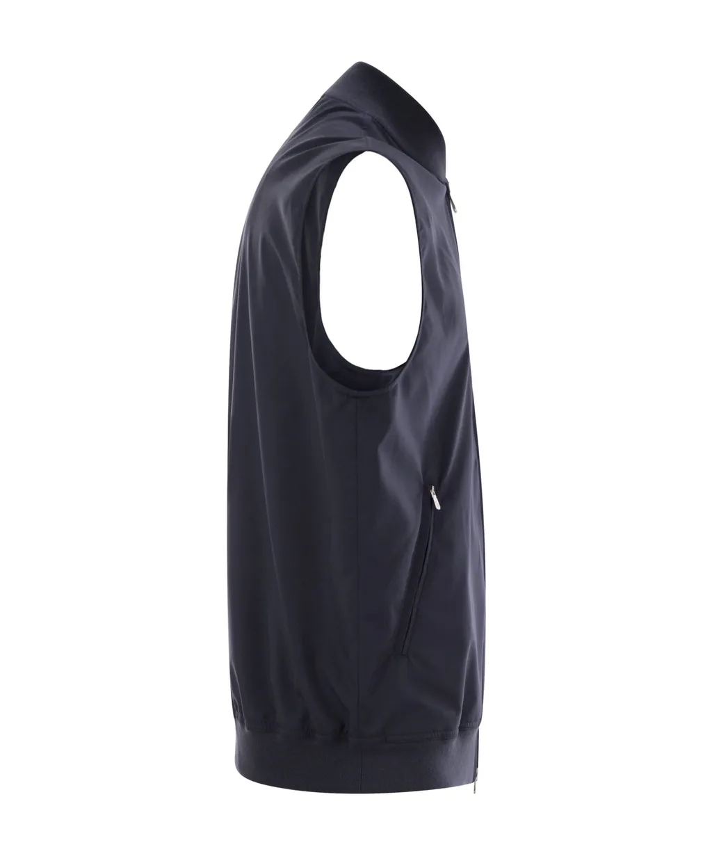 Logo Detailed Zipped Gilet