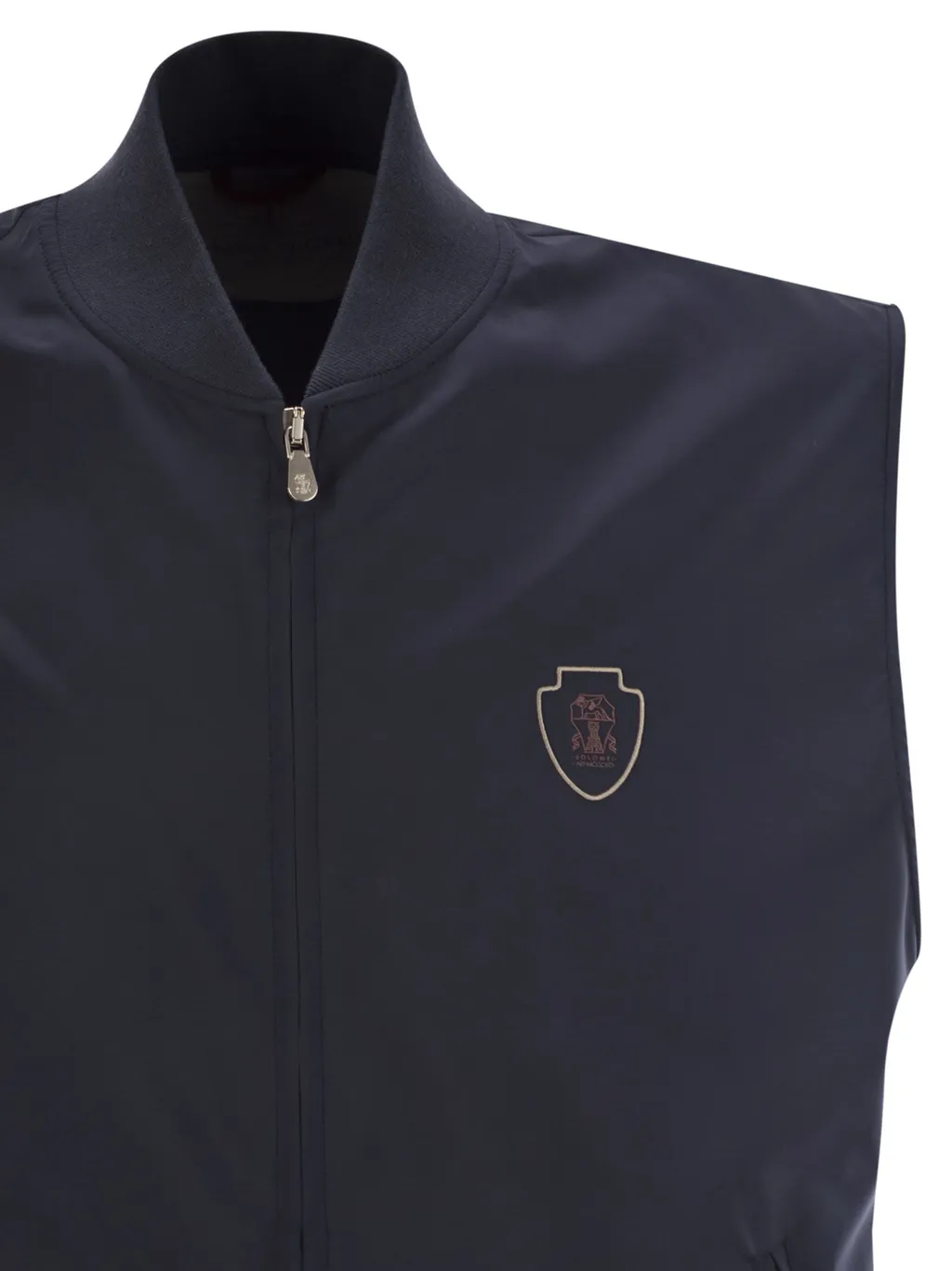 Logo Detailed Zipped Gilet