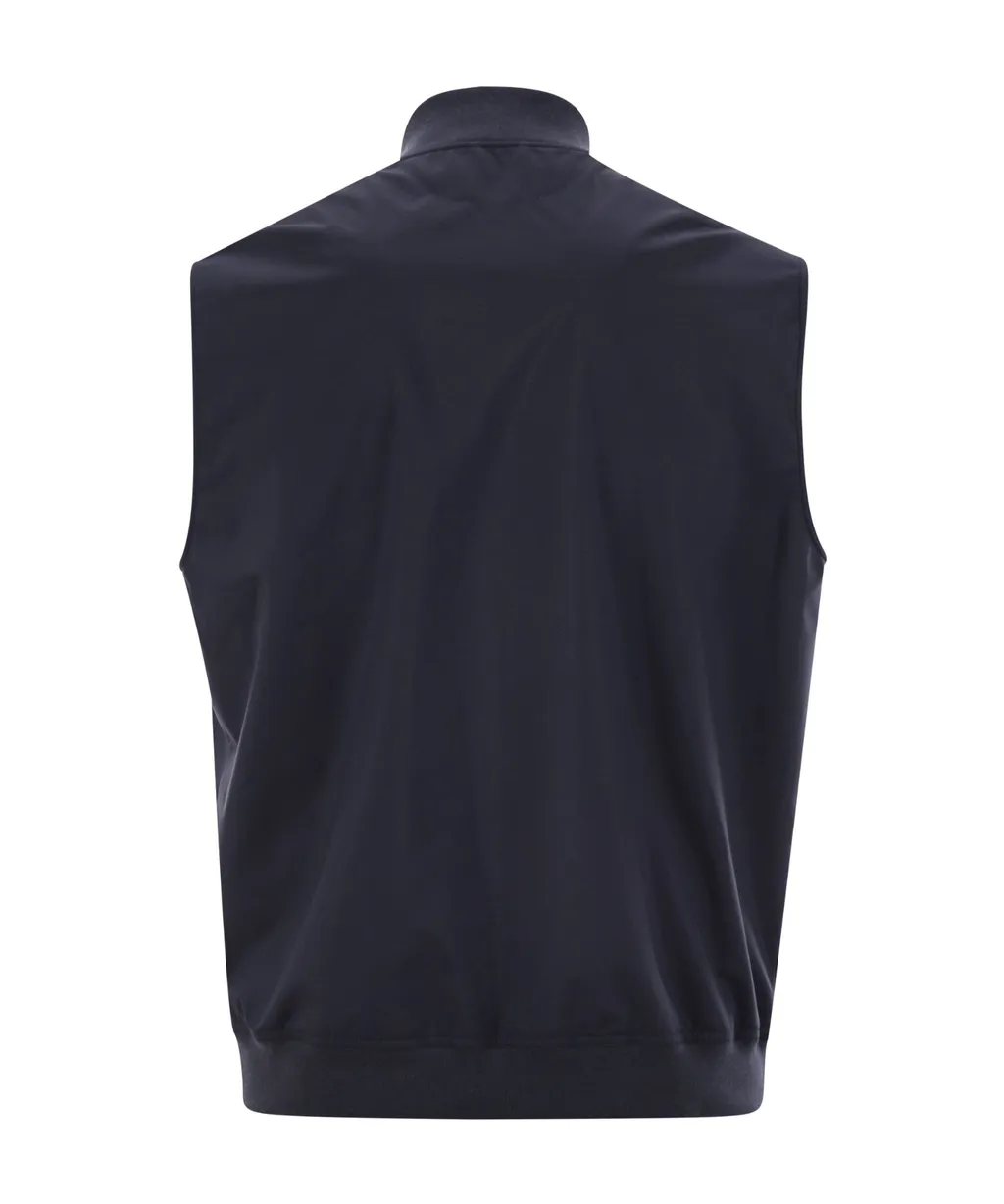 Logo Detailed Zipped Gilet