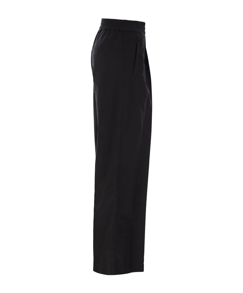 Pleated Wide-Leg Trousers