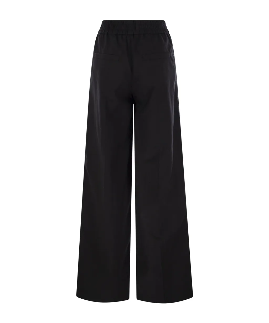 Pleated Wide-Leg Trousers