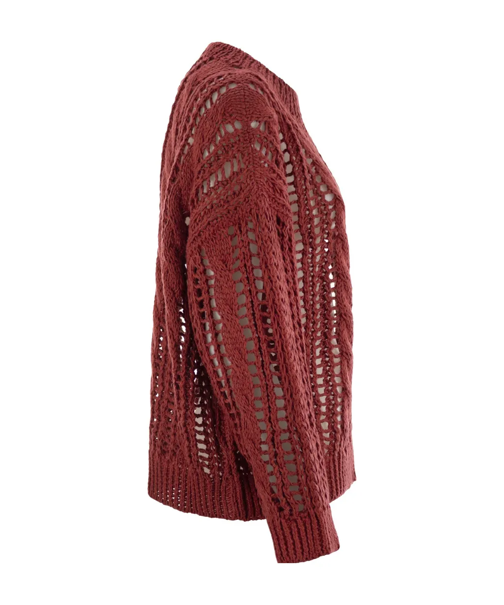 Crewneck Open Knit Jumper