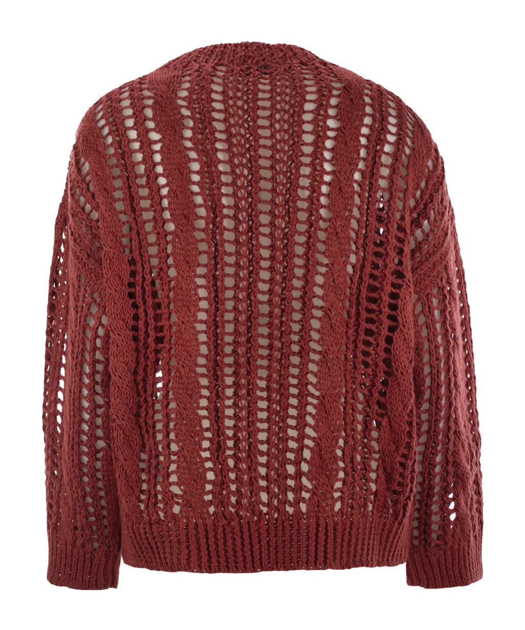 Crewneck Open Knit Jumper
