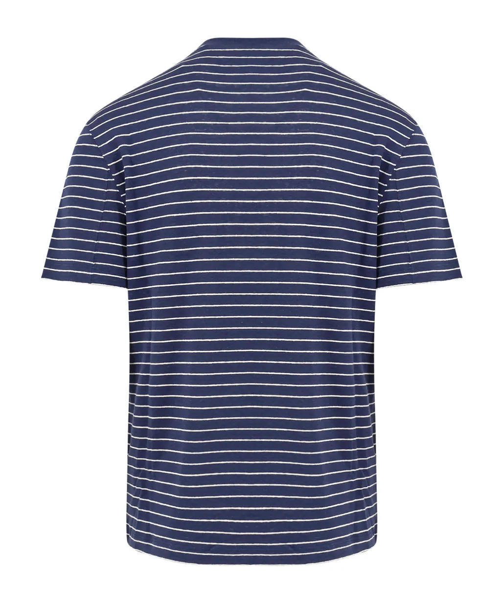 Striped Stretch Jersey Crew Neck T-Shirt