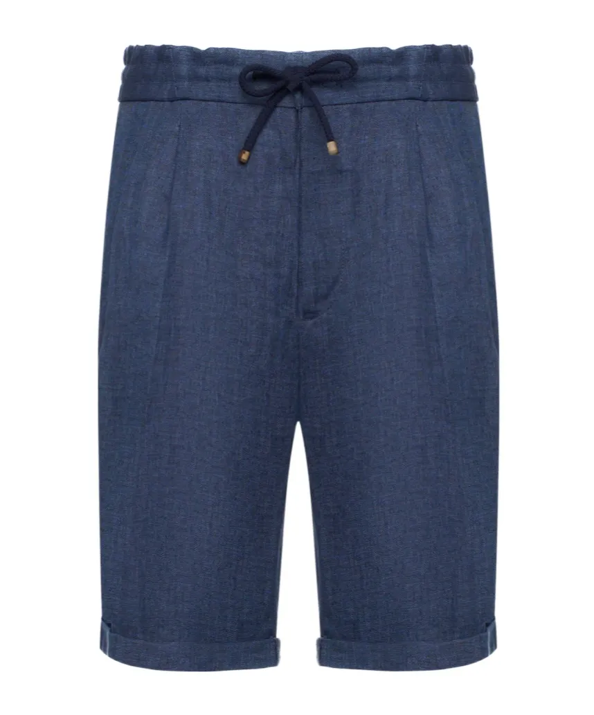 Turn-Up Hem Drawstring Shorts