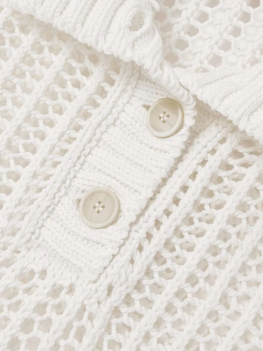 Openwork Short Sleeved Top