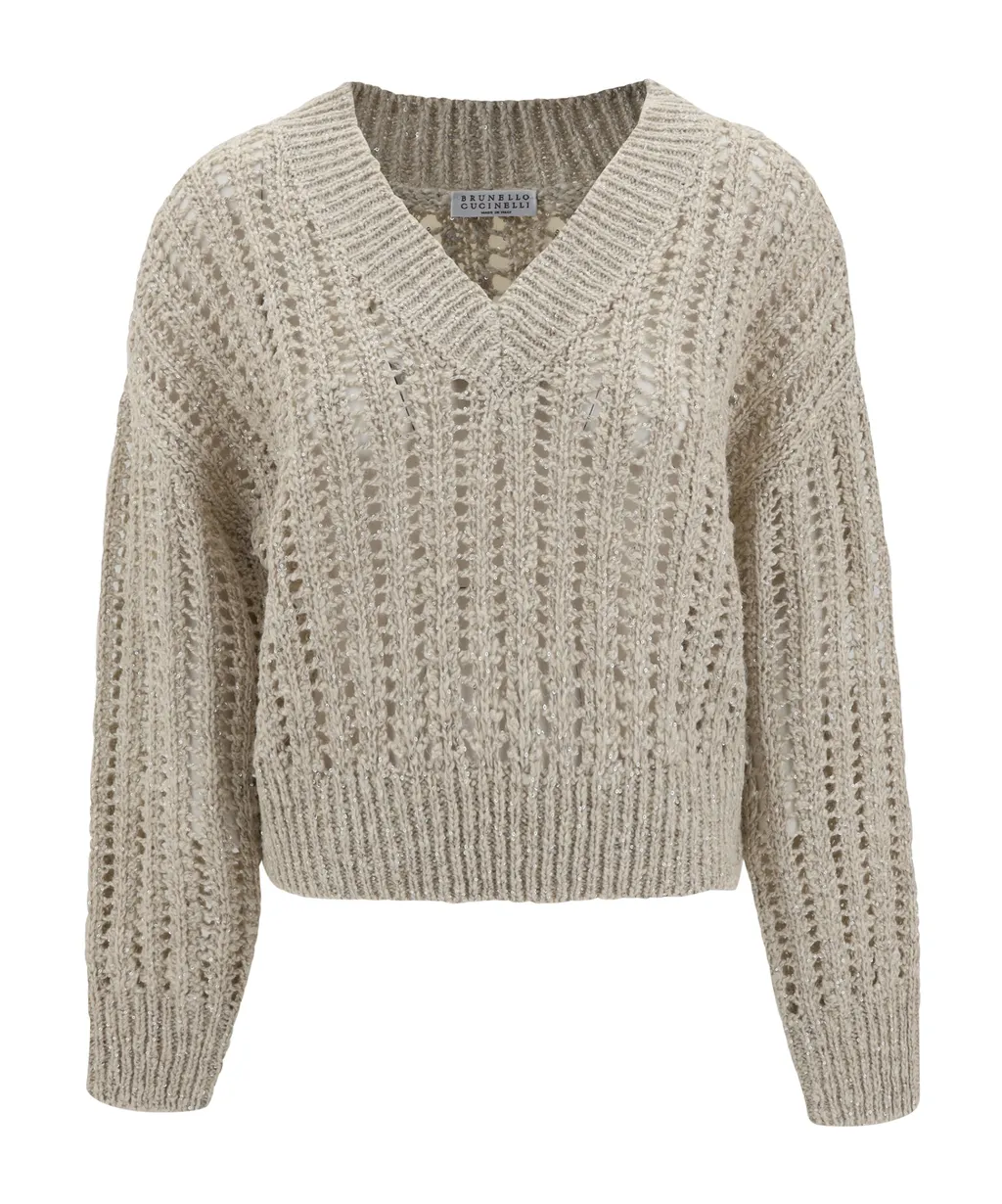 V-Neck Drop Shoulder Jumper