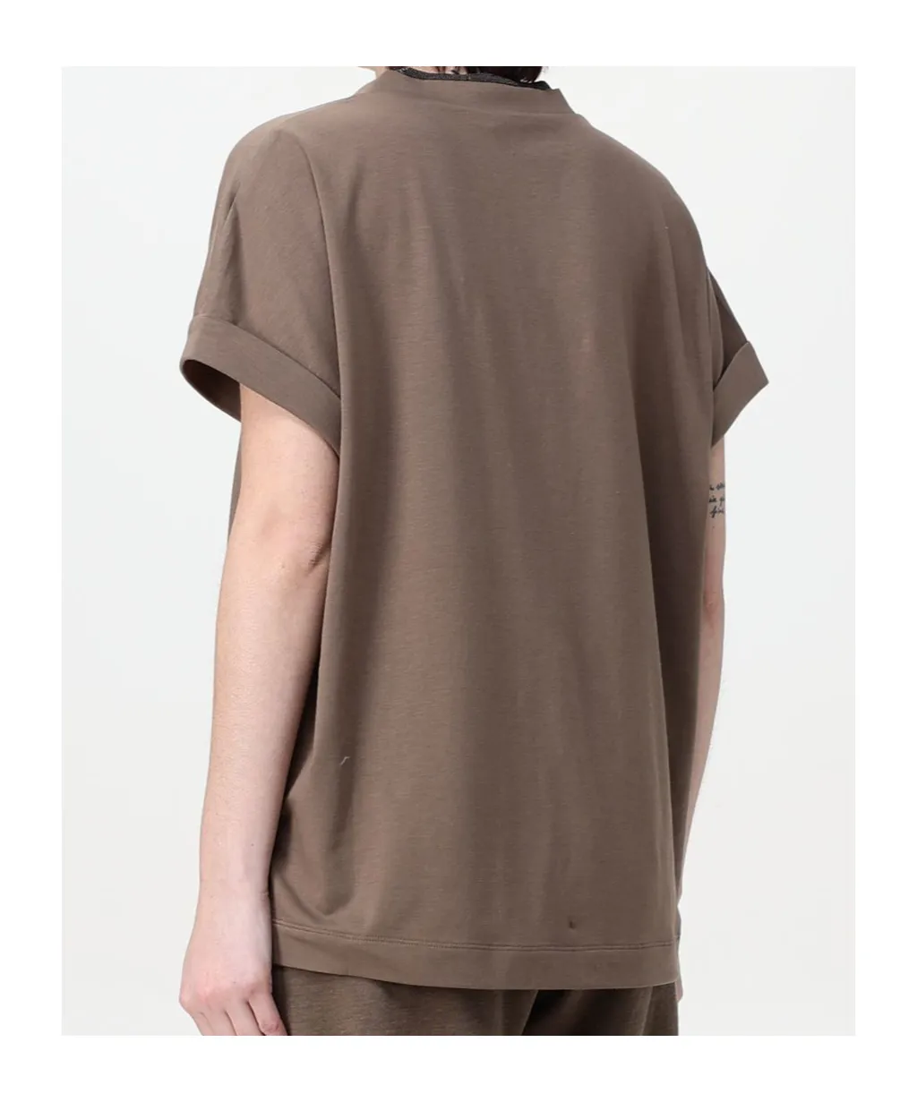 Embellished V-Neck T-Shirt