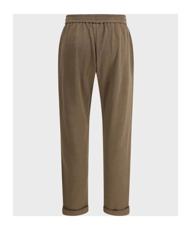 Drawstring Tapered-Leg Sweatpants