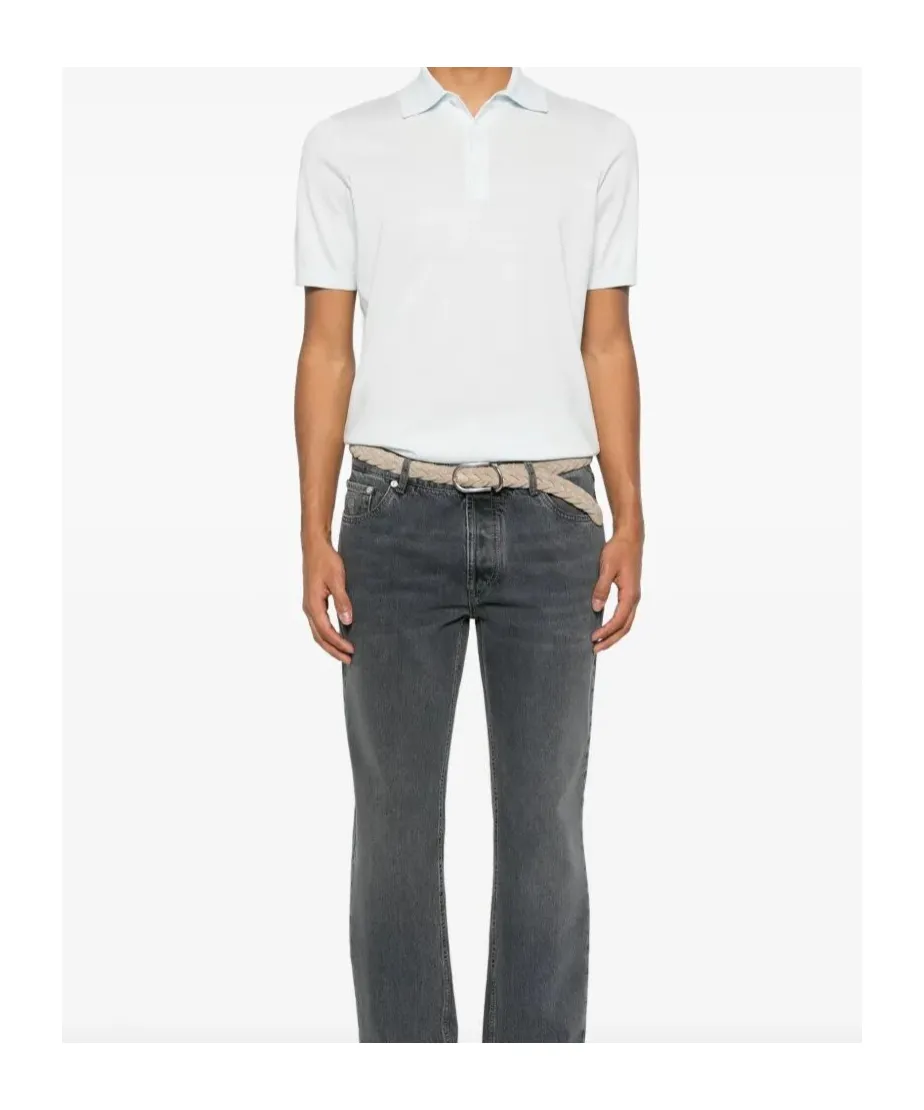 Short Sleeved Buttoned Polo Shirt