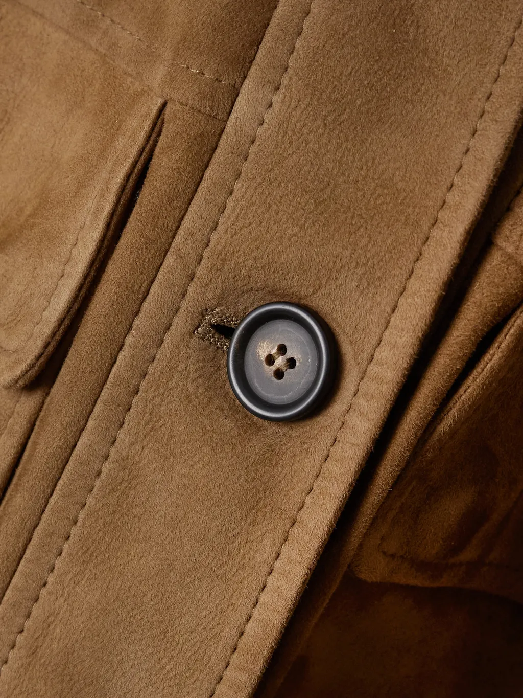 Long-Sleeved Button-Up Jacket