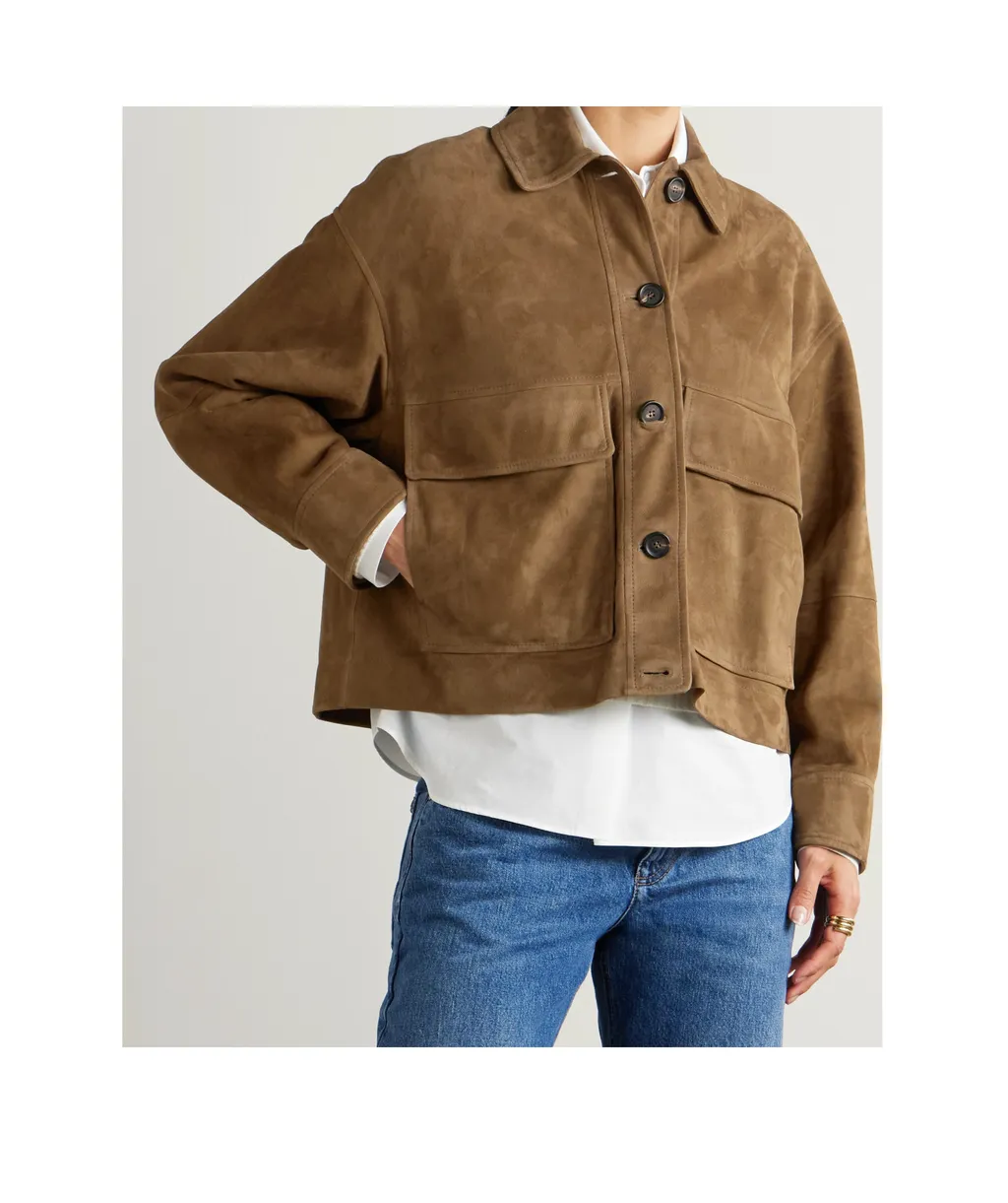 Long-Sleeved Button-Up Jacket