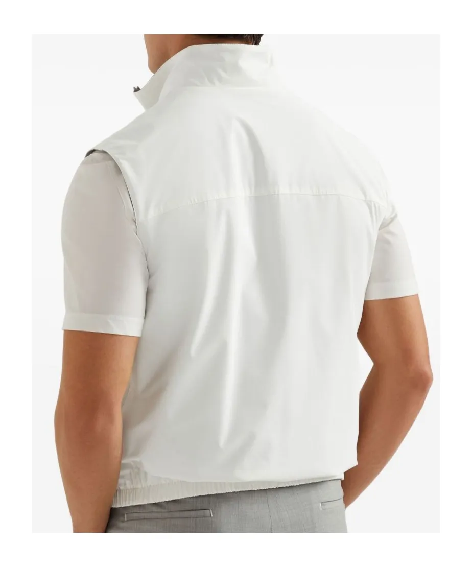 Reversible Quilted Zipped Gilet