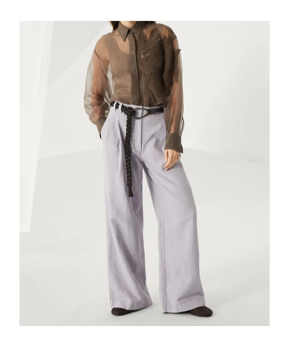 Wide Smart Pleat Detailed Trousers