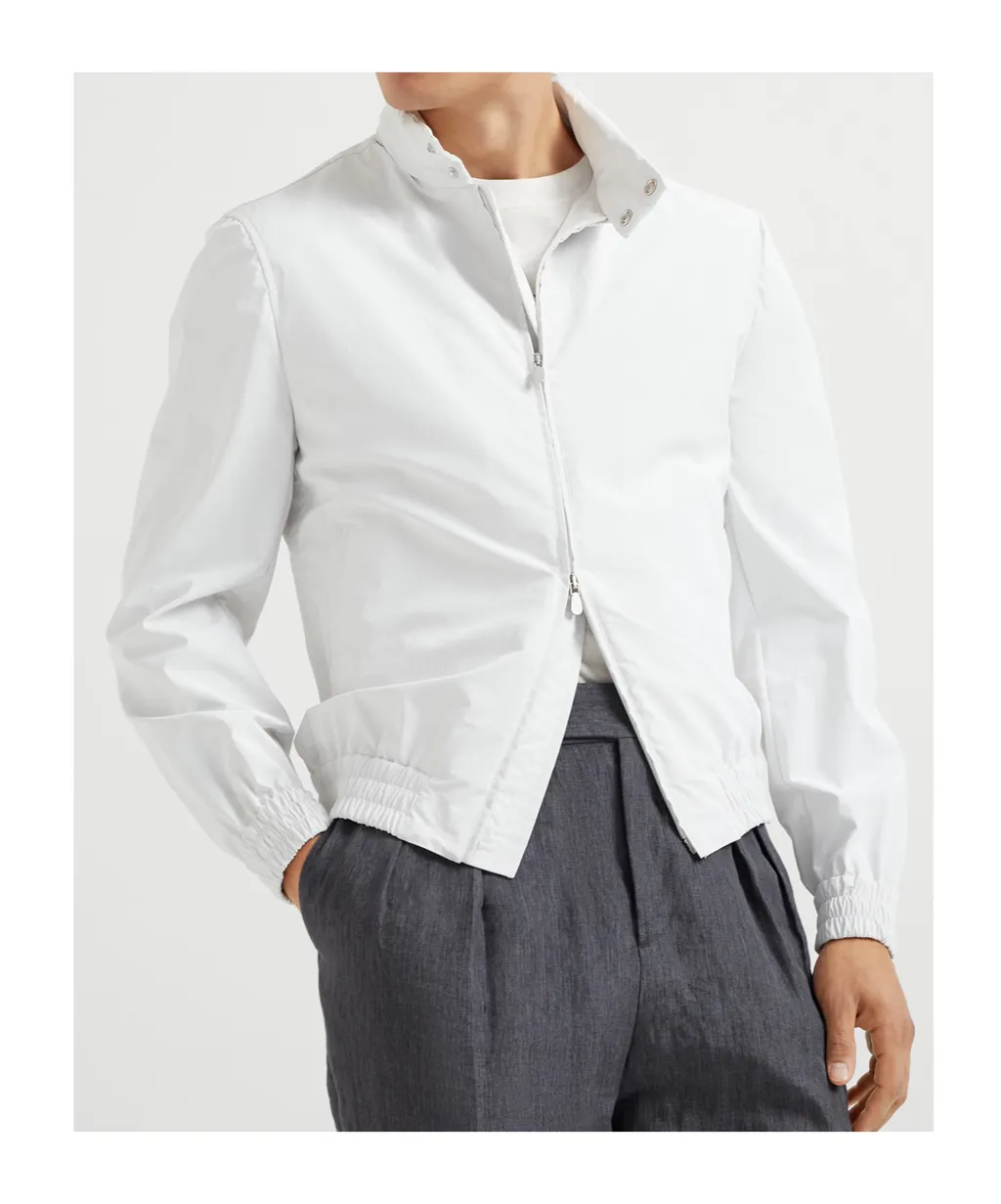 High Neck Zip-Up Bomber Jacket