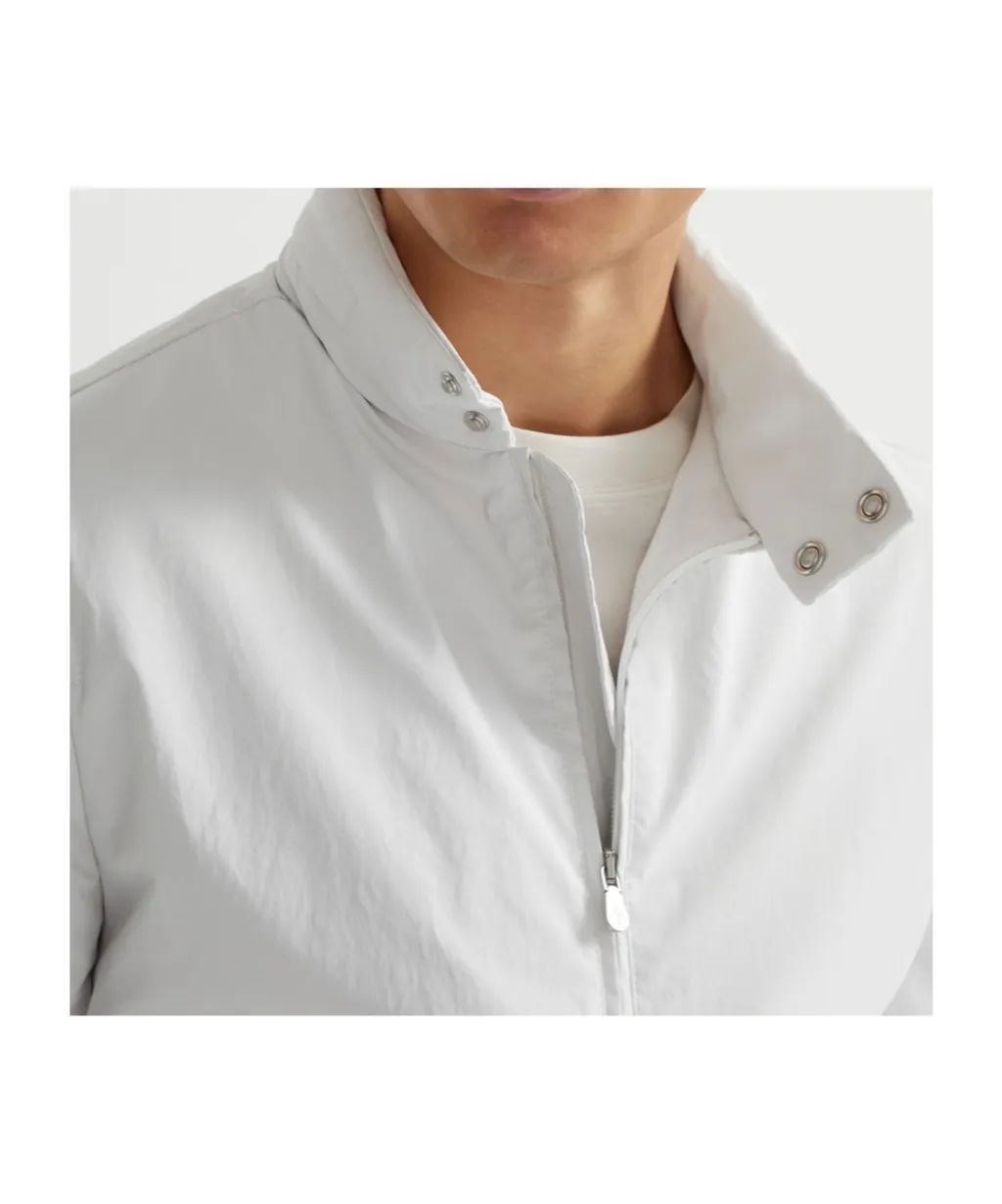 High Neck Zip-Up Bomber Jacket