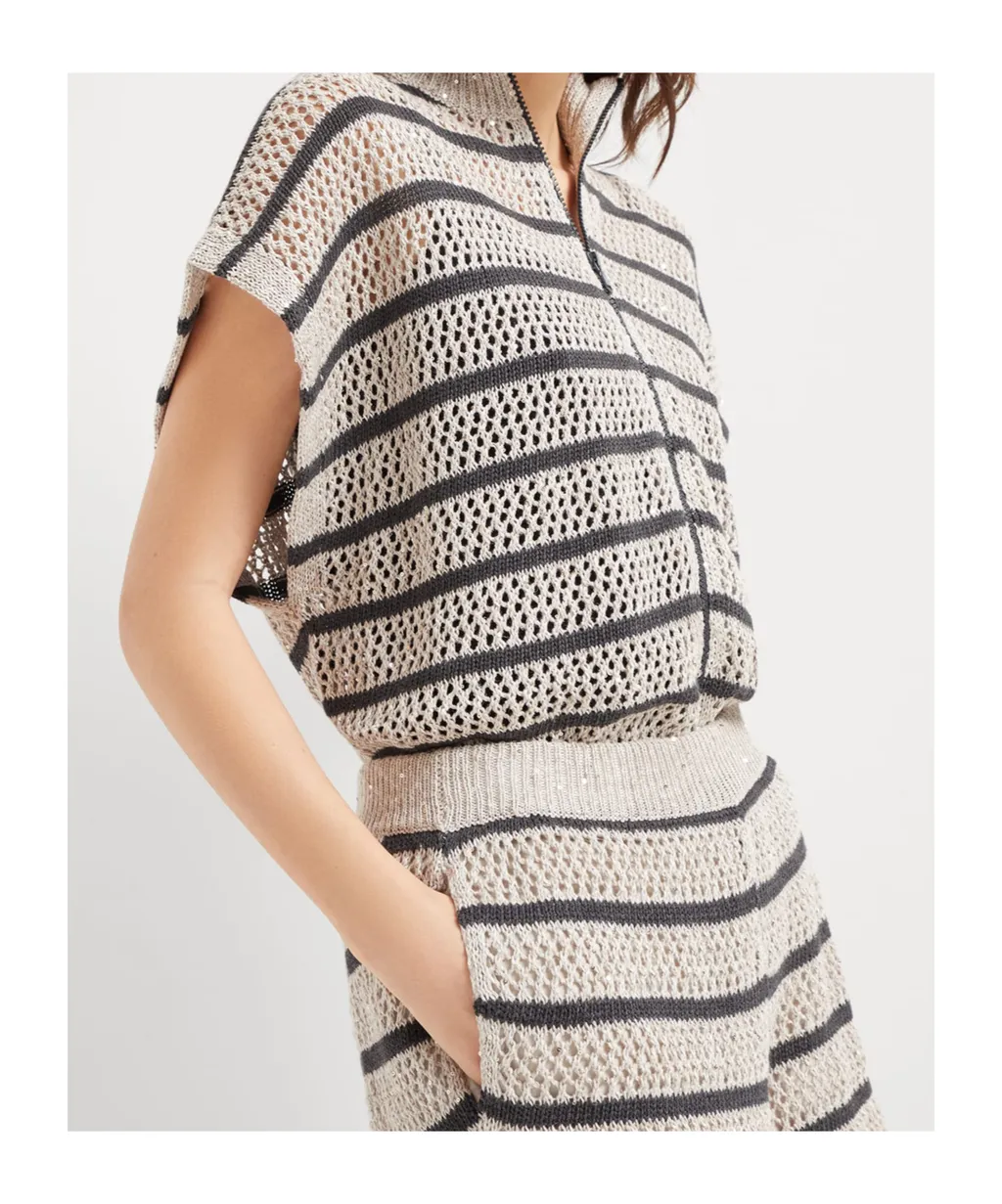 Striped Knitted Shorts