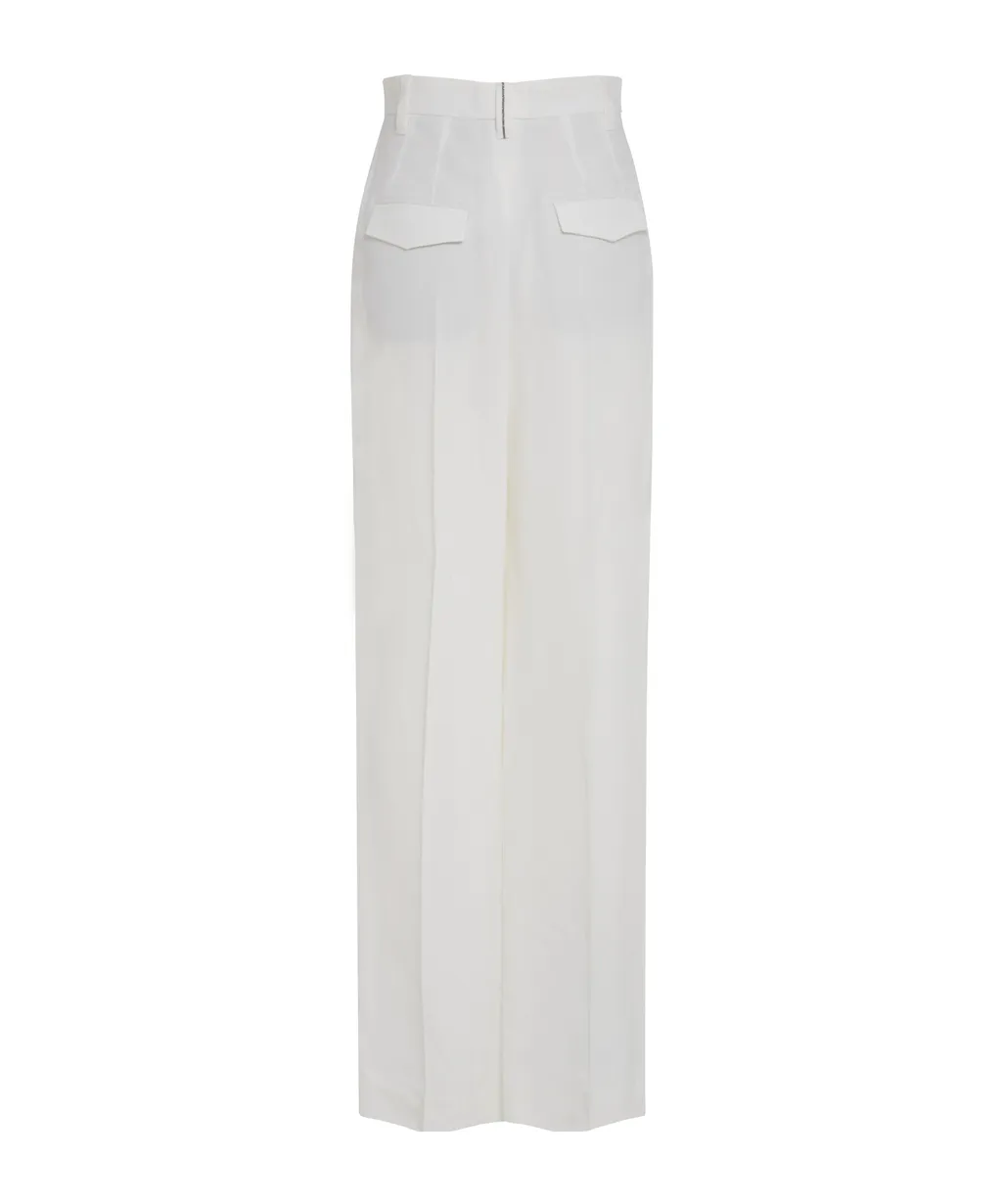 Pintuck Detailing Tailored Trousers