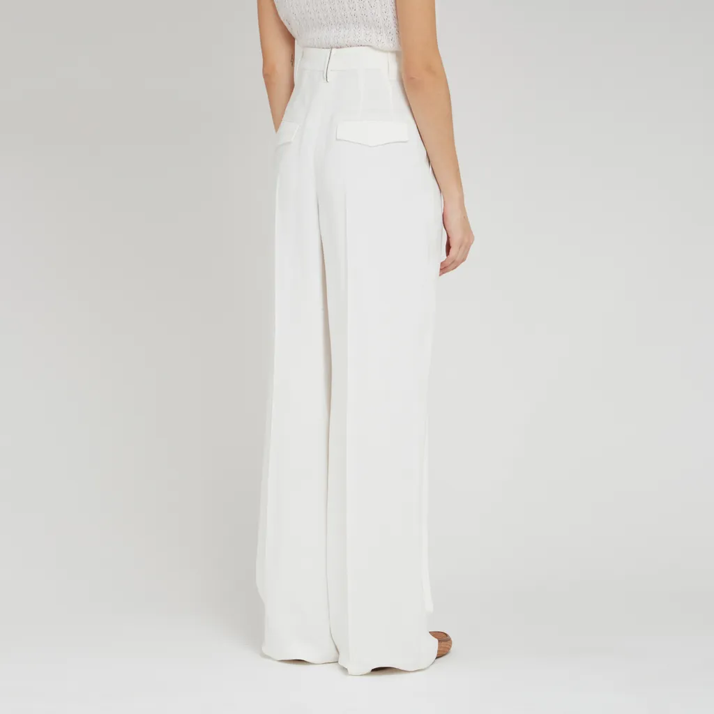 Pintuck Detailing Tailored Trousers