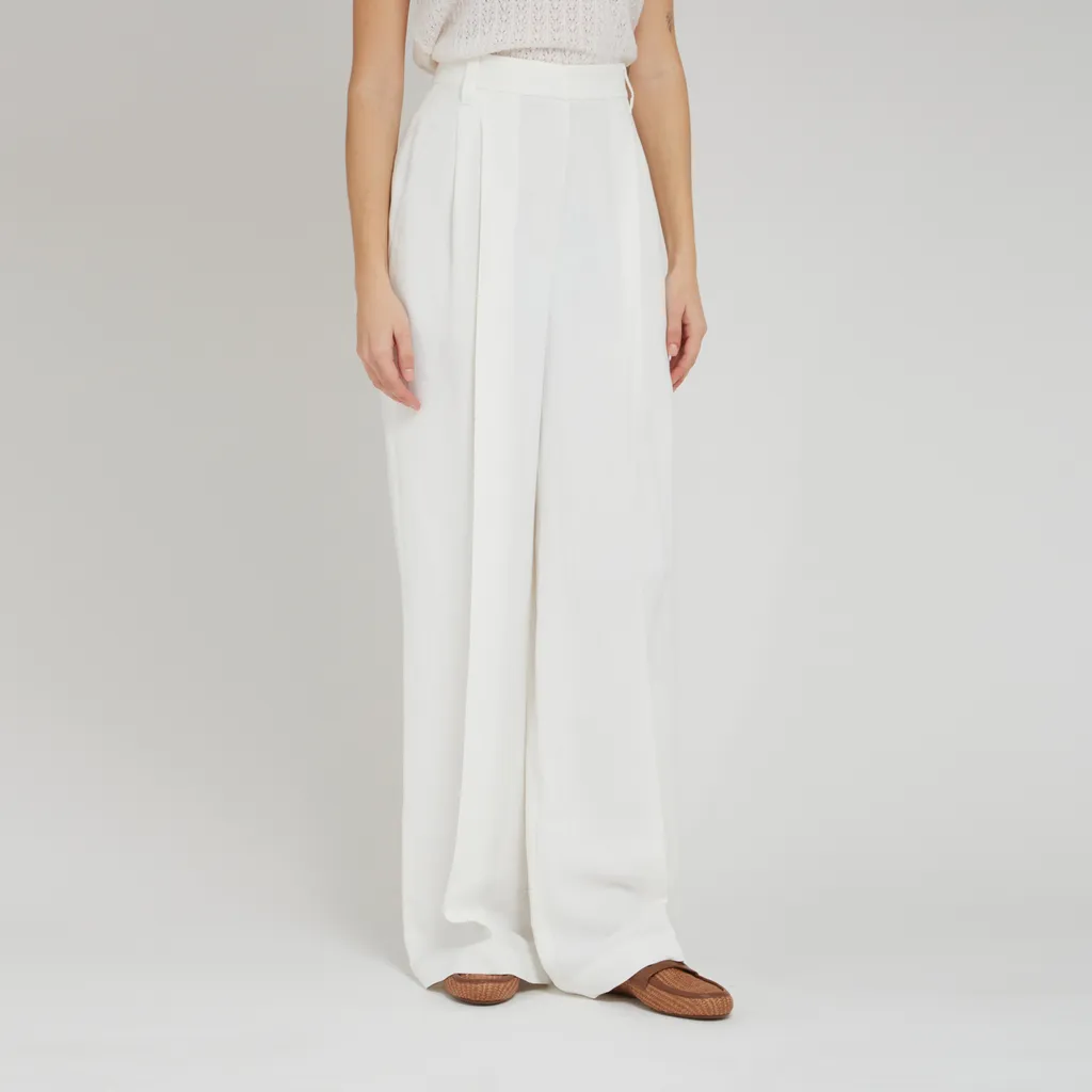 Pintuck Detailing Tailored Trousers