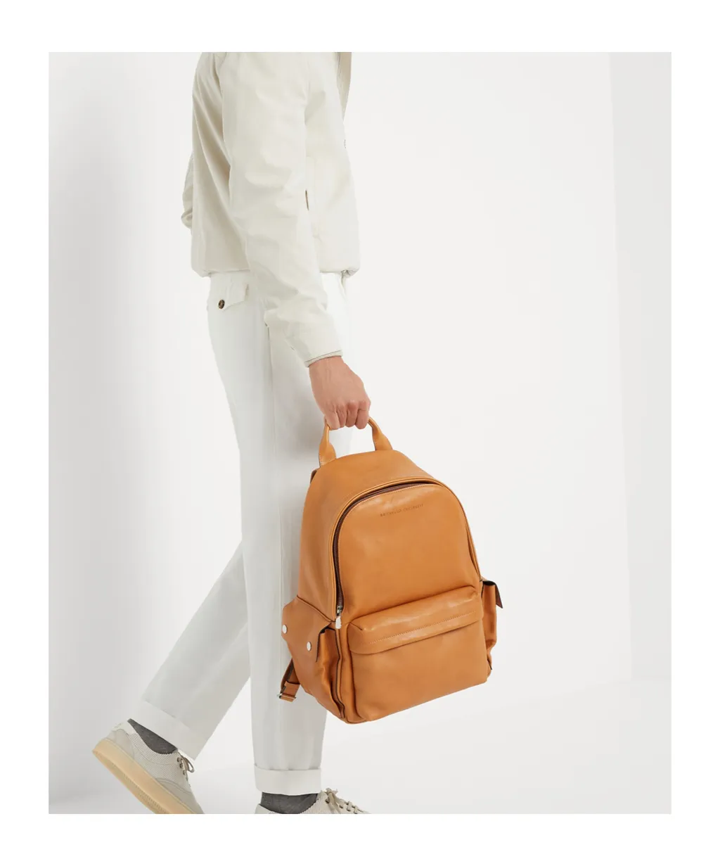 Logo-Printed Zipped Backpack