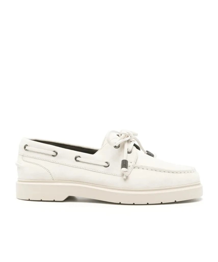 Monili-Chain Slip-On Boat Shoes