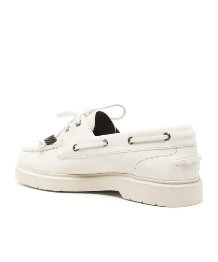 Monili-Chain Slip-On Boat Shoes