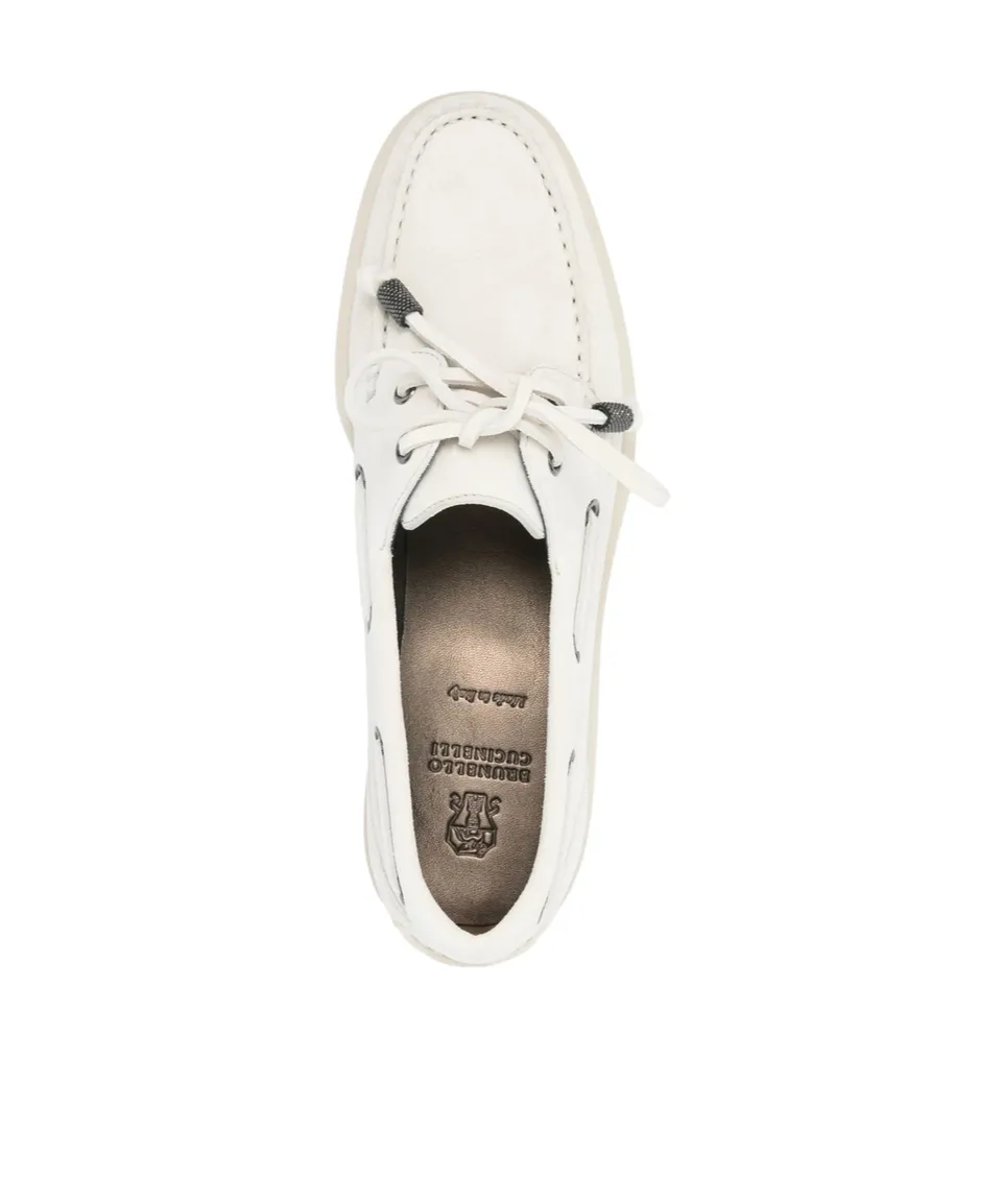 Monili-Chain Slip-On Boat Shoes