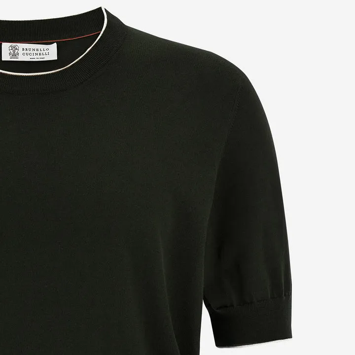 Short Sleeved Ribbed Jumper