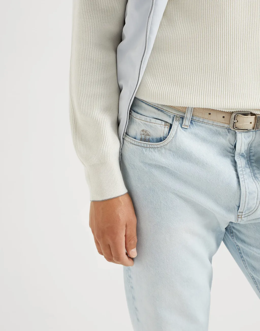 Logo Patch Mid-Rise Jeans