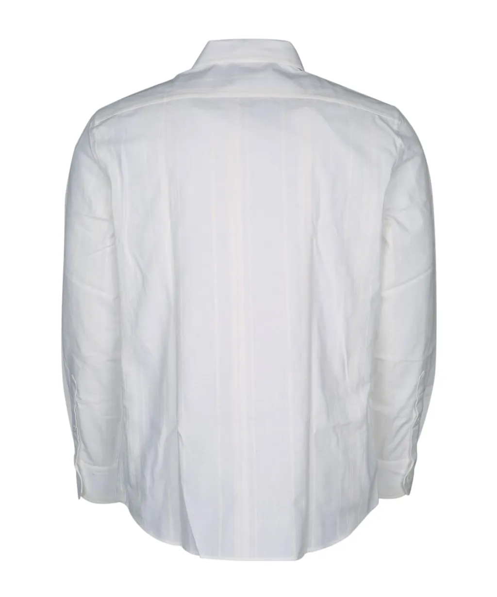 Tone-On-Tone Jacquard Striped Easy Fit Shirt