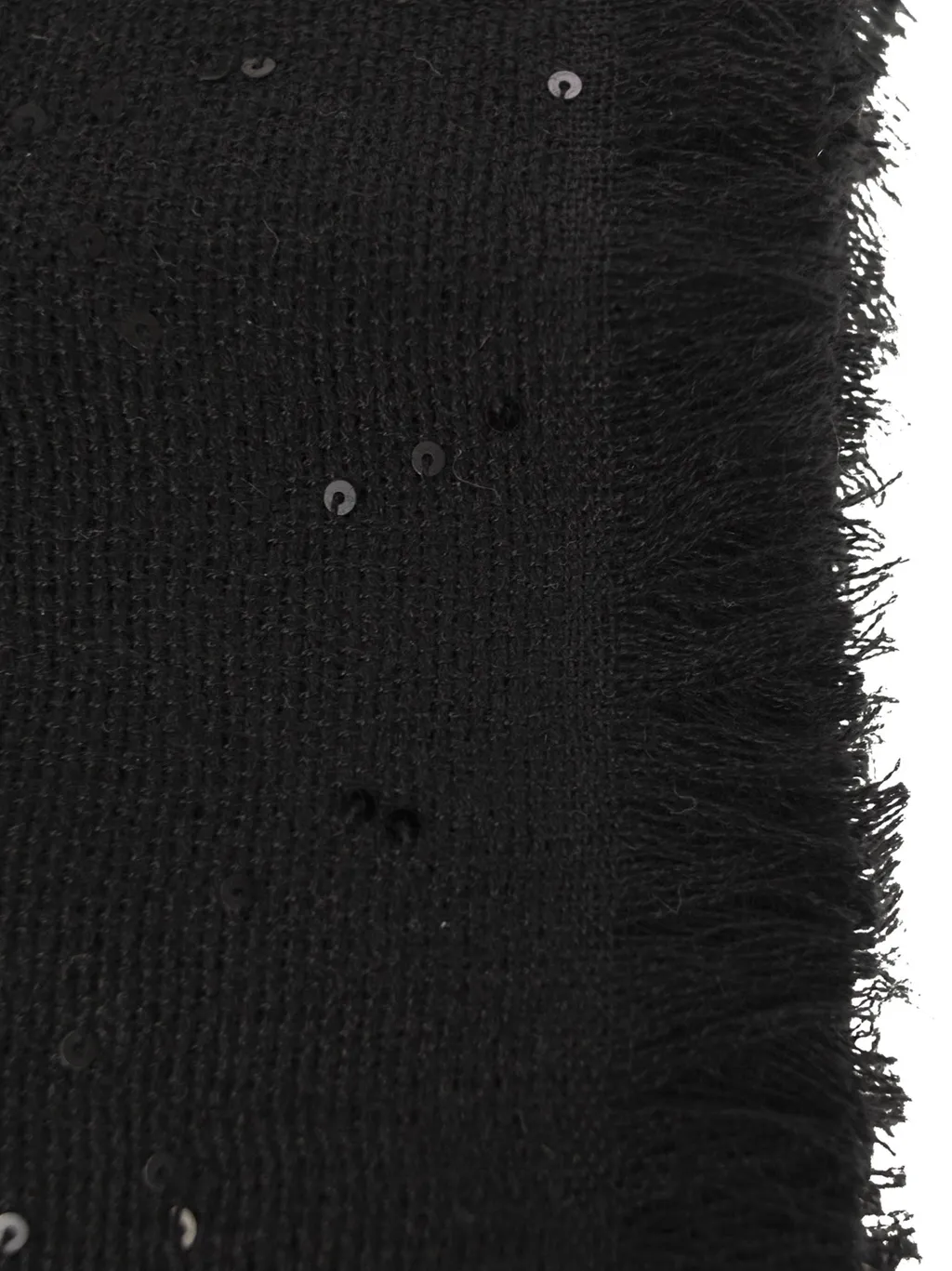 Sequin Embellished Frayed Scarf
