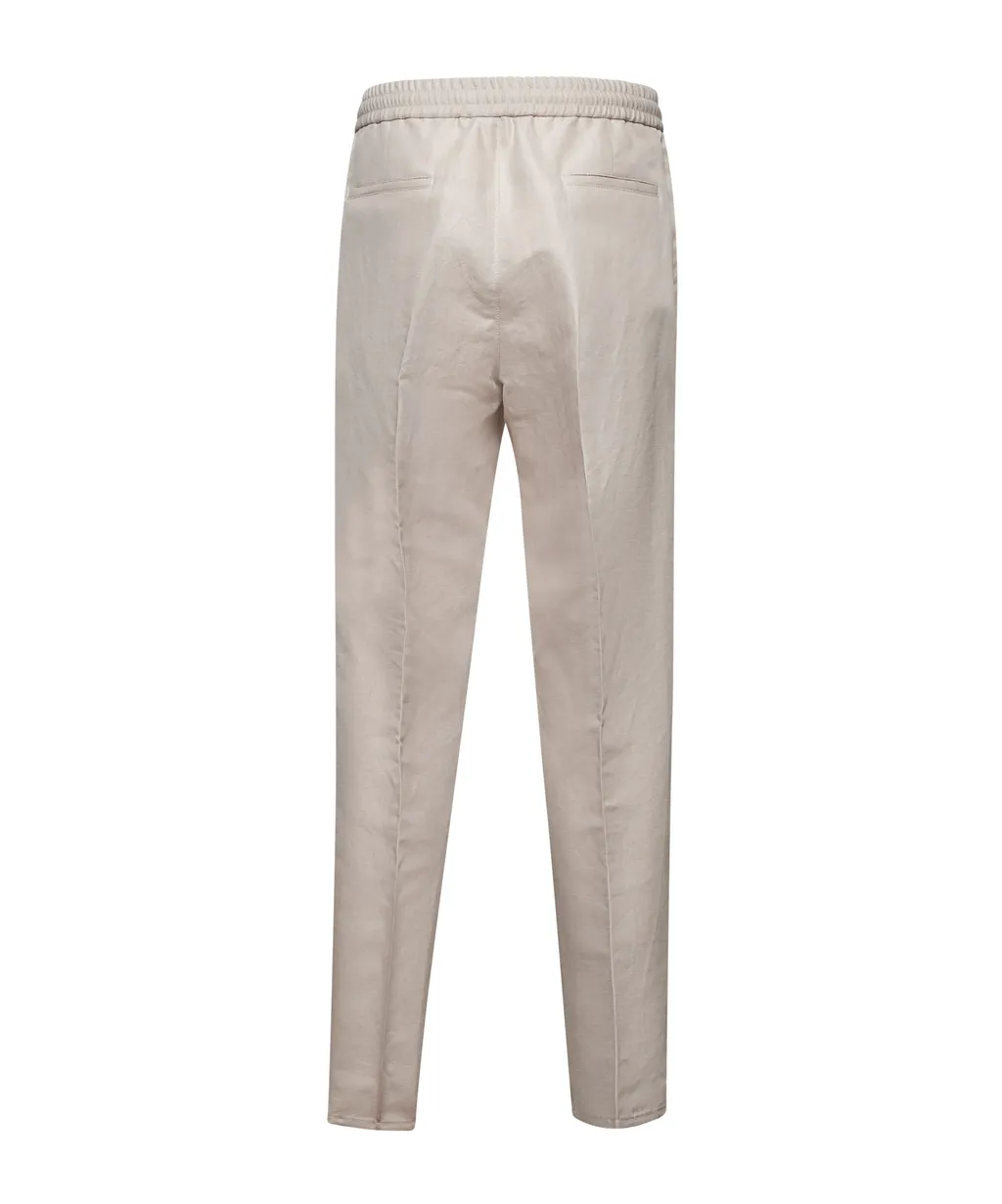 Drawstring Tapered Leg Trousers