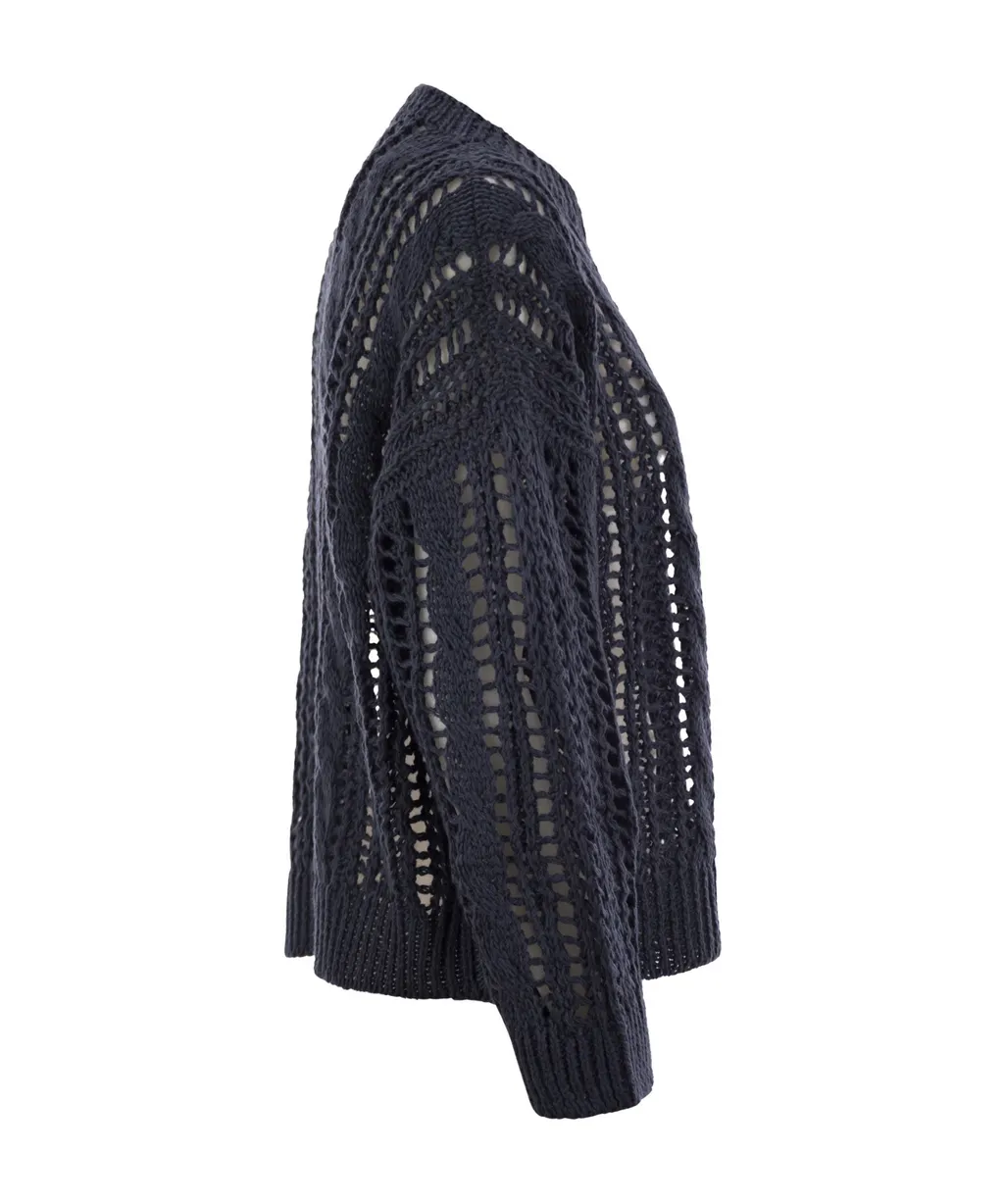 Crewneck Open Knit Jumper