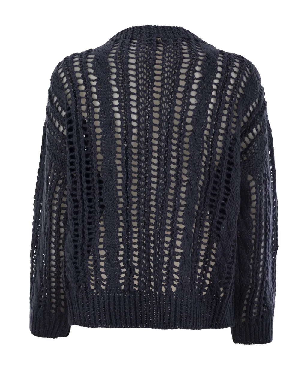 Crewneck Open Knit Jumper