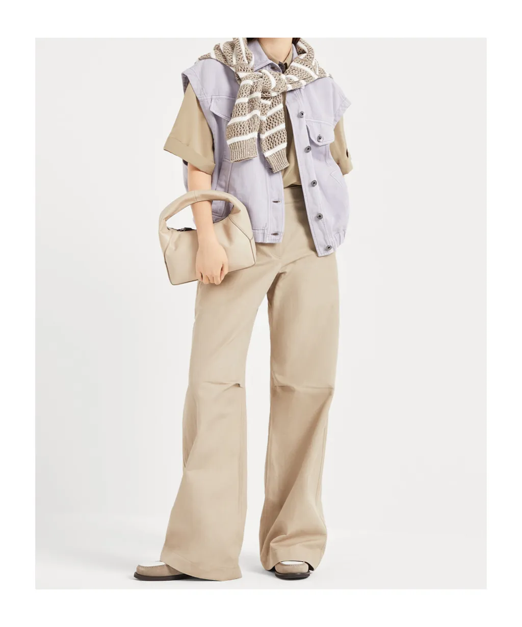 Striped Zip-Up Knitted Cardigan