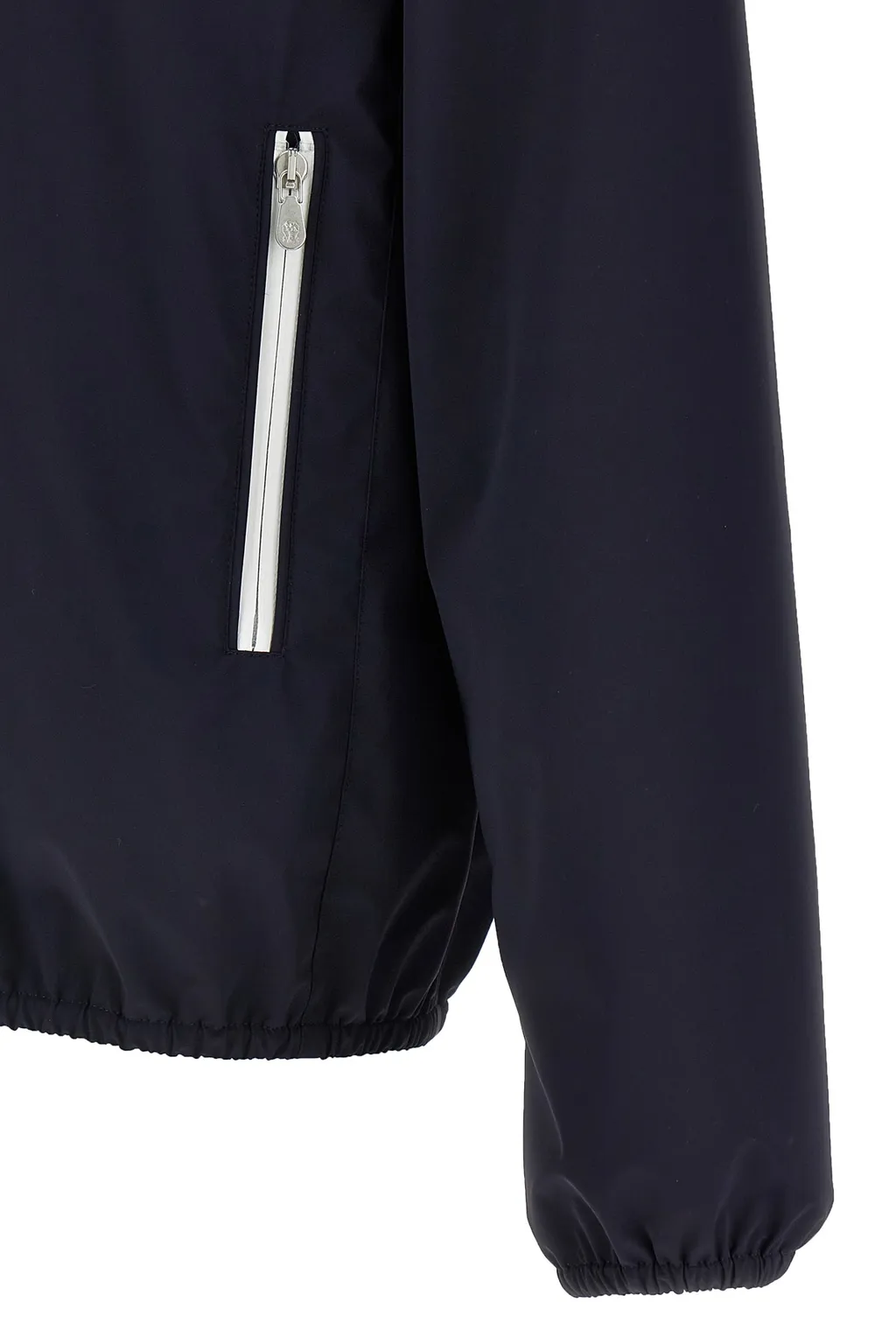 Logo Embroidered Zip-Up Hooded Jacket