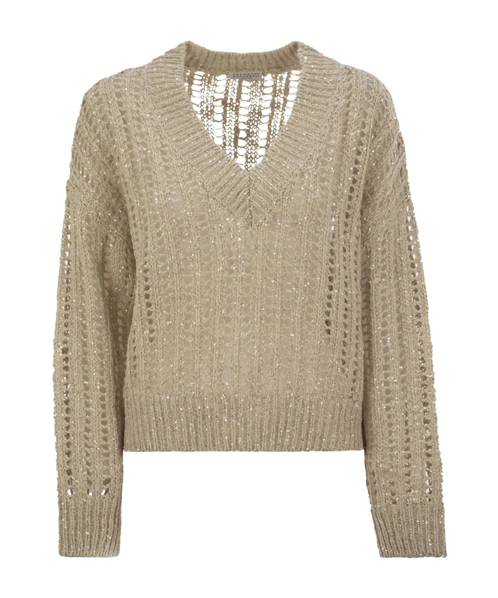 V-Neck Drop Shoulder Jumper